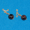 Garnet Plain   round 'T' bar cufflinks