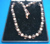 Smokey Coffee on rose gold plated sterling silver necklace 18 inch.