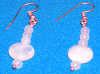 Rose Quartz earrings on rose gold plated shepherd hooks